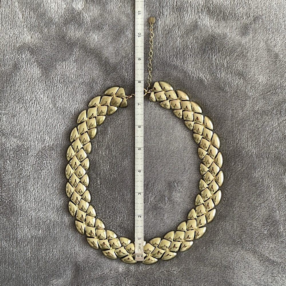 Gold Tone Necklace with Intricate Rope Design - Picture 10 of 11